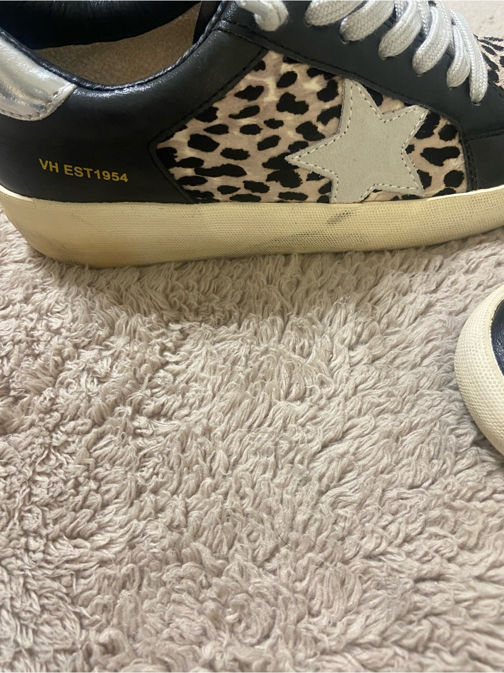 Vintage Havana Black & Leopard Low-Top Sneakers - Picture 4 of 11